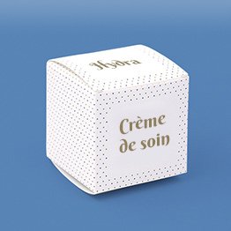 Impression packaging emballage crème cube